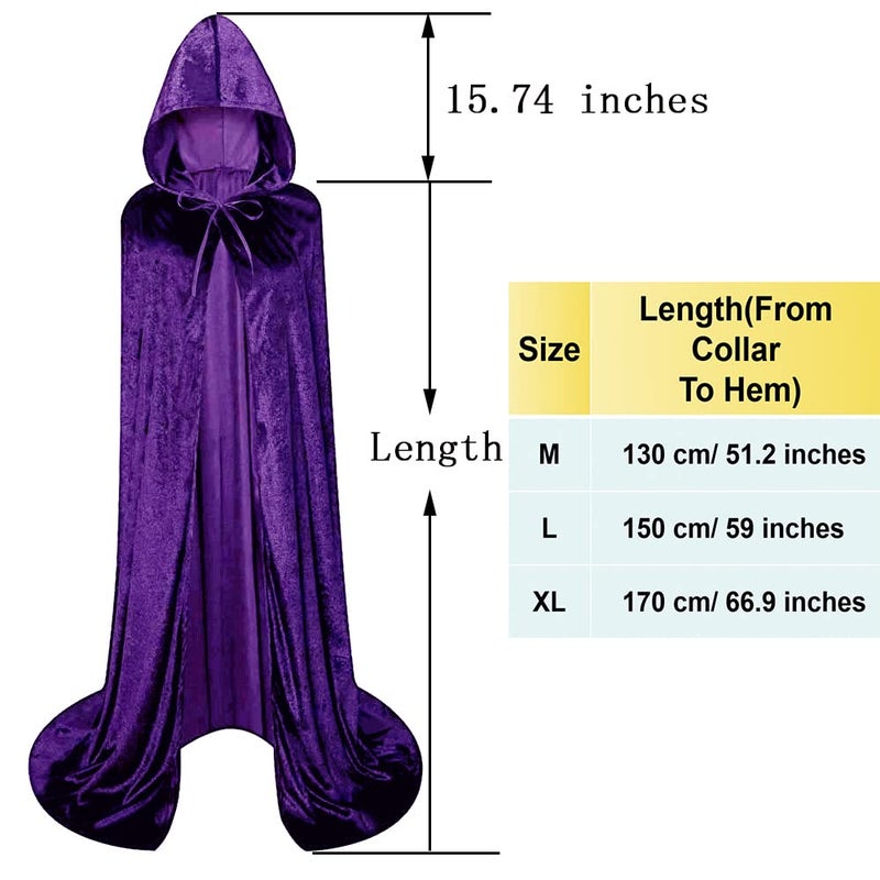 LHJ Adult Halloween Costumes Cape Cloak Knight Witches Vampires Cosplay - Image 2